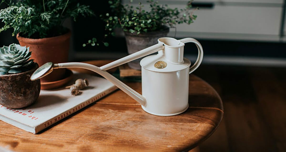 メタルインドアカン（ジョウロ）・1L ダックエッグブルー