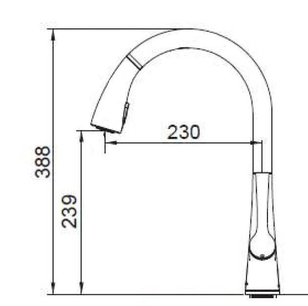 Malleco（マレコ）<br>キッチン用水栓<br>K-77748T-4-CP