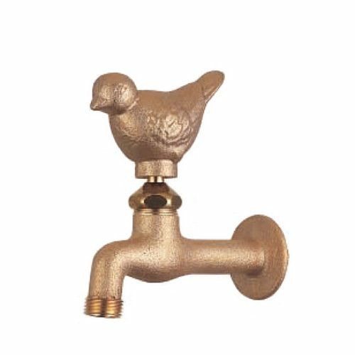 ガーデン蛇口<br>胴長横水栓スズメ