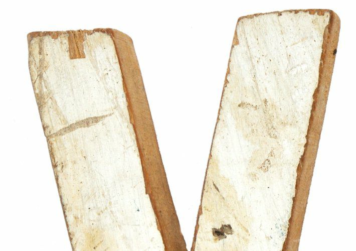 ウッドオーナメント・アルファベット<br>wood-V