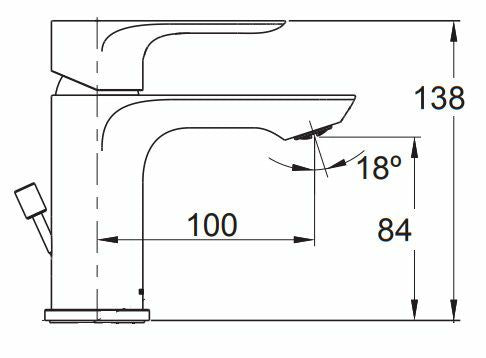AleoS（アレオエス）<br>洗面用シングルハンドル混合水栓<br>K-25102T-4-CP